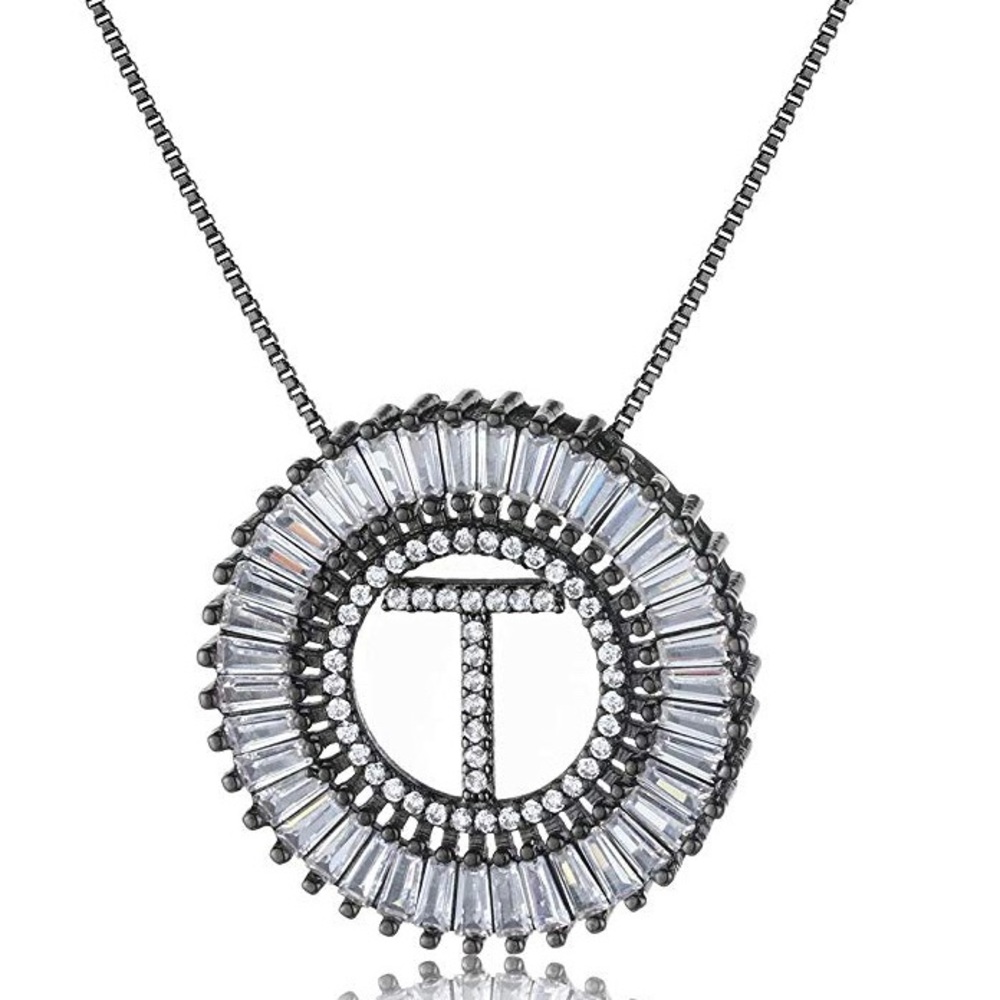 A-Z ALL LETTERS Cubic Zirconia Necklace - Picture 7 of 8